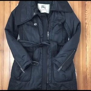 BURBERRY black size 6 winter jacket